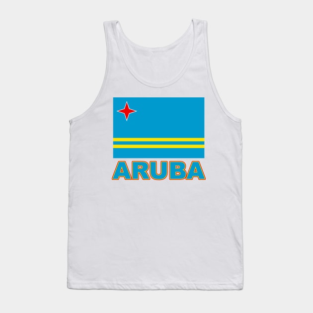 The Pride of Aruba - Aruba Flag Design Tank Top by Naves